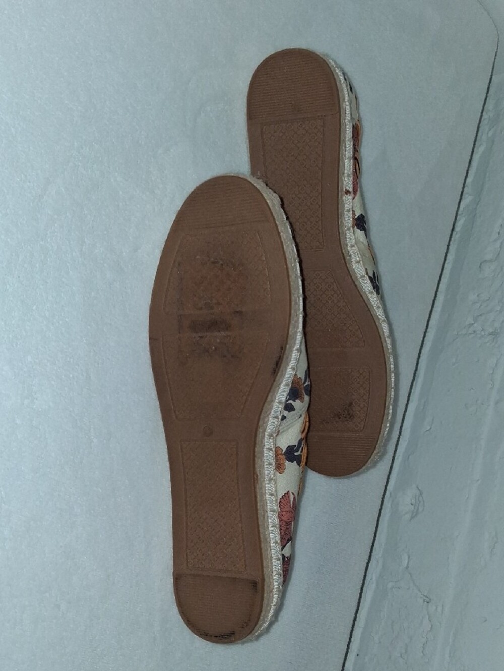 Tory Burch Floral Canvas Espadrilles in Cream, Rust and Brown - Picture 5 of 7